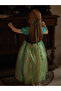 Girls Printed Square Neck Puff Sleeve Dress - 5