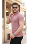 Men's Judge Collar Woven Cotton Fabric Short Sleeve T-Shirt - 4