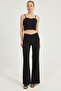 Mid-High Waist Wide Leg Pants