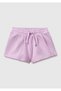 Girl's Pink Logo Embroidered Waist Drawstring Shorts