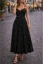 Women's Rope Strap V-Neck Long Crepe Evening Dress with Pearl Detail, Special Occasion, Wedding-Invitations, Graduation - 5