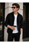Regular Fit Premium Men's Twill Black Long Sleeve Shirt Lyocell Cotton Blend - 2