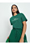 Green NYC Slogan Print Cotton T-Shirt - 6
