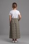 Girl's Full Length Hijab Skirt, Embroidered Cotton Skirt with Elastic Waist, Ages 7-14 - 4