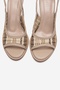 Soven Beige Knitted Women's Beaded Heeled Shoes - 2