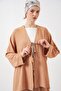 Bdart Textureless V-Neck Long Women's Cardigan and Pants Set - 2