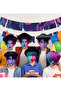 K Pop Saja Boys Huntrix Demon Hunters Cardboard Mask 6-Piece Party Birthday Mask Set - 2