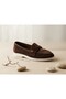 Genuine Suede Leather Loafer Casual Women's Shoes - 3