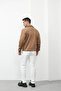 Button Detailed Suede Jacket - 7