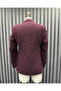 Men's Burgundy Double Flap Pocket Detailed Single Button Blazer Jacket - 5