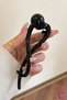 Minimalist Black Pearl Studded Acetate Banana Hair Bun Clip 11cm - French Style Retro Clip-In Hairpin - 5