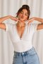 Women's Lace Detailed V-Neck Short Sleeve Blouse - 2