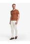 Light Brown Slim Fit 100% Cotton Apaş Collar Knitwear T-Shirt 50325074-Vr002 - 4
