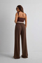 Belt Detailed High Waist Wide Leg Comfortable Casual Stylish Women's Sweatpants - 3