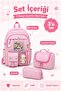Korean Model 3-Piece Primary School Bag Set, Backpack + Lunch Box + Pen Holder - 8