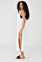 Women's Ecru V-Neck Lightly Textured Summer Strap Knit Dress - 6