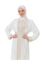 Hijab Evening Dress Palestinian Heritage Embroidered Two-Piece Abaya Set with Inner Dress and Belt - 8