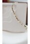 Gold Silver Cube Plate Anklet - 2