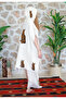 Hooded Muslin Poncho Set, Oversize 2-Piece 100% Cotton Set (Poncho + Pants) - 6