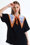 Women's Sunset Derby Shawl Collar Accessory – Marine Themed, Special Design with Tie-Up - 3