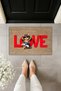 Cute Cat with Sunglasses Door Mat – Modern Decorative Doormat with Love Written 70X45 cm - 2