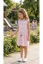 Girl's Summer Striped Dress 100% Cotton Sleeveless Belted Casual Stylish Combination 5-6-7-8 Years Old - 2