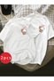 Dear Lover Combination T-Shirt Set of 2 Teddy Bear Printed Unisex Couple T-Shirt 100% Cotton