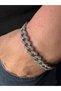 Men's and Women's Steel Bracelet - Gourmet Monaco Cuban Design White Plated Bracelet - 3