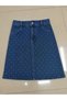 Robi̇n 33505-26 Girls' Pearl Detailed Jeans Skirt High Waist A-Line Denim Skirt Casual Stylish Mini Skirt - 7