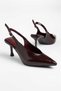 Florans Burgundy Women's Heeled Shoes Stiletto - 4