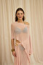Vieste Asymmetrical Slim Salmon Knitwear Crop - 2