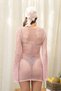 Sanur Wooden Ring Detail Pink Mini Dress - 5