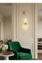Modern Lighting, Wall lamp, Light, Acrylic LED wall lamp, French Gold Color, d:15,h:44 cm, Sutiable for bedroom and living room, Rope material - 2