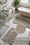Queen 2-Piece Bath Mat Set Beige 50X80 80X120 cm Non-Slip Base Soft Fast Absorbent Kitchen Entrance Bedroom