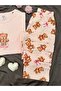 Women's Patterned Cotton Short Sleeve Crew Neck Pajama Set - 3