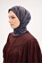Velora Scarf Watercolor Pattern Dark Navy Blue 90X90 - 3