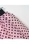 Pink Polka Dot Elastic Waist Cotton Lined Girls' Holiday Tutu Skirt - 6