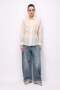 4846 Women's Waist-Fitted Lightly Transparent Basic Shirt Natural - 4