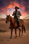 Unisex Vegan Leather Cowboy Hat - 2