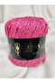 Sequin Shine Fuchsia Pink Gold Sequin Hand Knitting Yarn 50Gr. (4 Pieces) - Color: 2402
