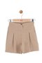 Nk Girl's High Waist Asymmetrical Cut Shorts 1-14 Years Old Vi̇zon