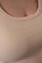 بلوزة نسائية أساسية ذات مظهر مضلع وحزام سميك - 3