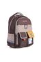 Set of 3 Primary School School Bag Backpack Set with Lunch Box and Pen Holder Brown 1811 - 3