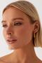 Gold Vintage Spiral Full Hoop Steel Earrings - 4