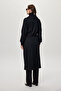 Hooded Belt Detailed Giy Çık Black/Nefti 0221 - 5