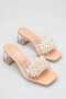 New Season Women's Heeled Pearl Slippers Heel 5cm - 4