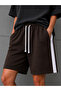 Women's Combed Cotton Shorts with Striped Details - 3