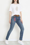 Women's Skinny Fit Blue Color Boyfriend Jeans