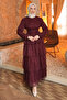 Plum Skirt Layered Chiffon Dress - 2