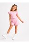 Girls' Trendy Shorts Set – Casual Comfort & Style Ta Detailed Ruffle Shoulder Flounce Girls' Set 1-8 Years - 3